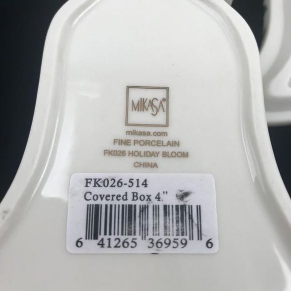 Mikasa Porcelain Christmas Bell Trinket box - Picture 4 of 4